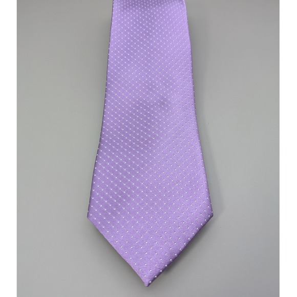 Bruno Piattelli Other - Bruno Piattelli 100% Silk Hand Made Lavender‎ Polka Dot Neck Tie 60x3